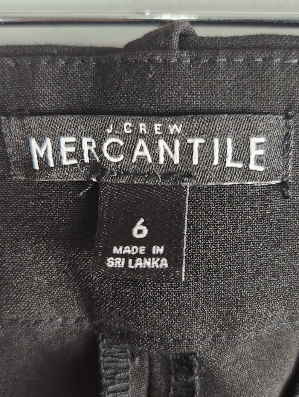 J. Crew Mercantile Black Slim Straight Mid Rise Cropped Ankle Pants Size 6 #726 - Picture 10 of 12